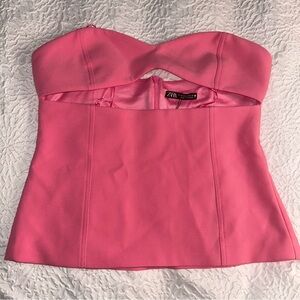 Zara Cutout Strapless Top